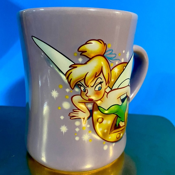 DISNEY STORE EXCLUSIVE TINKER BELL 3-D CERAMIC MUG LAVENDER 16oz MUG - Picture 9 of 11